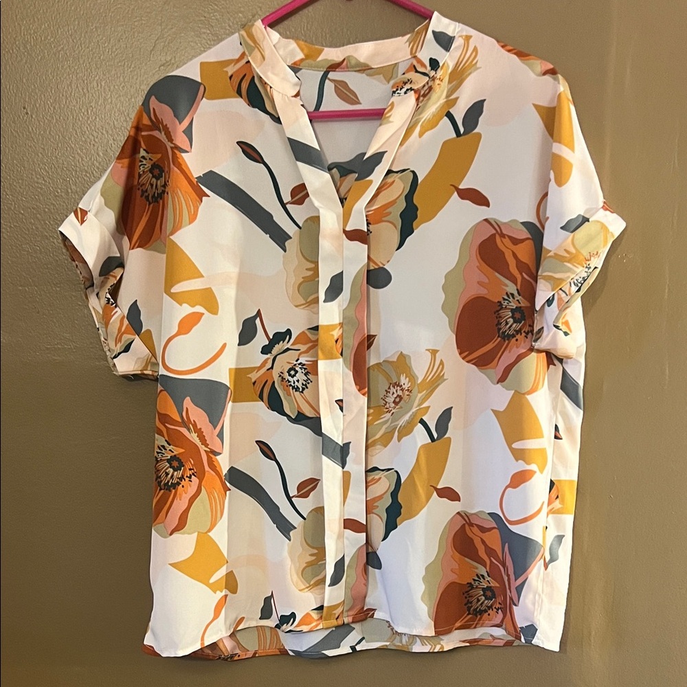 Floral Print Women's Top - Multicolor